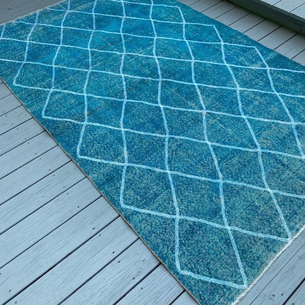 Restoration Hardware New - “Vintage Look” antique overdye (Green) Rug